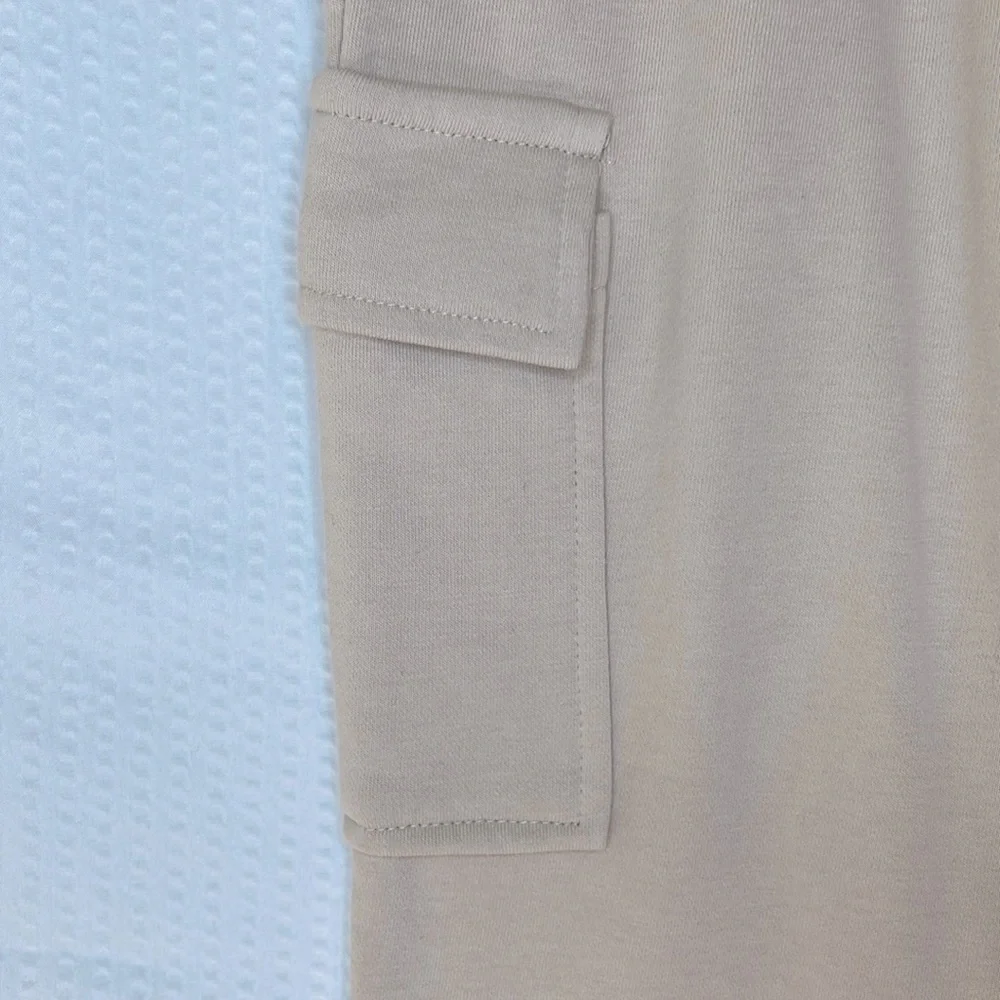 ADIKA Light Pink Beige Cargo Joggers- Size Small. NWT